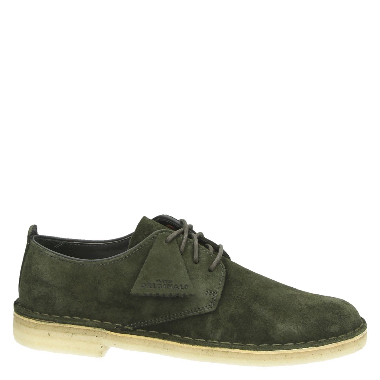 Clarks Originals Desert London - Veterschoenen voor heren - Groen -  Shoemixx.nl
