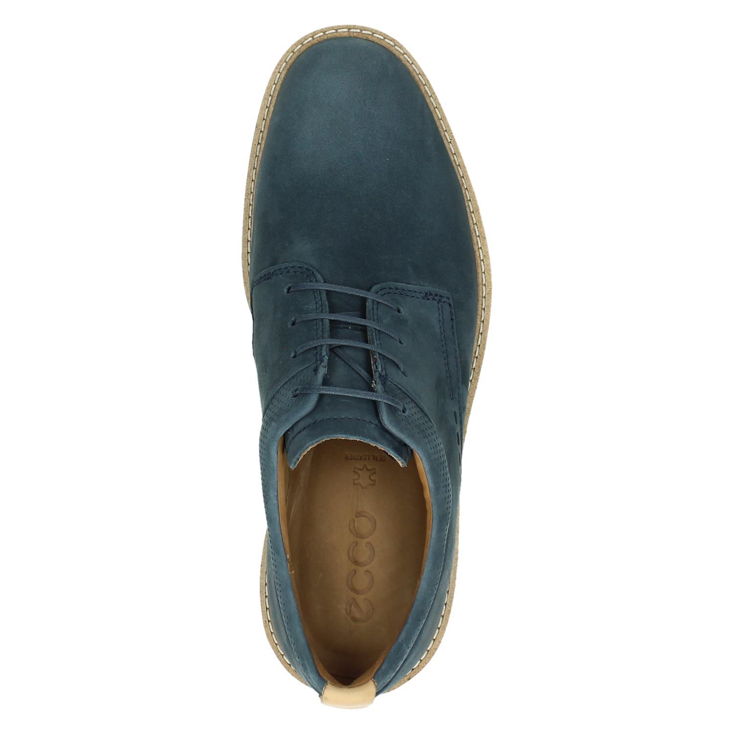 Ecco Jeremy - Veterschoenen voor heren - Blauw - Shoemixx.nl