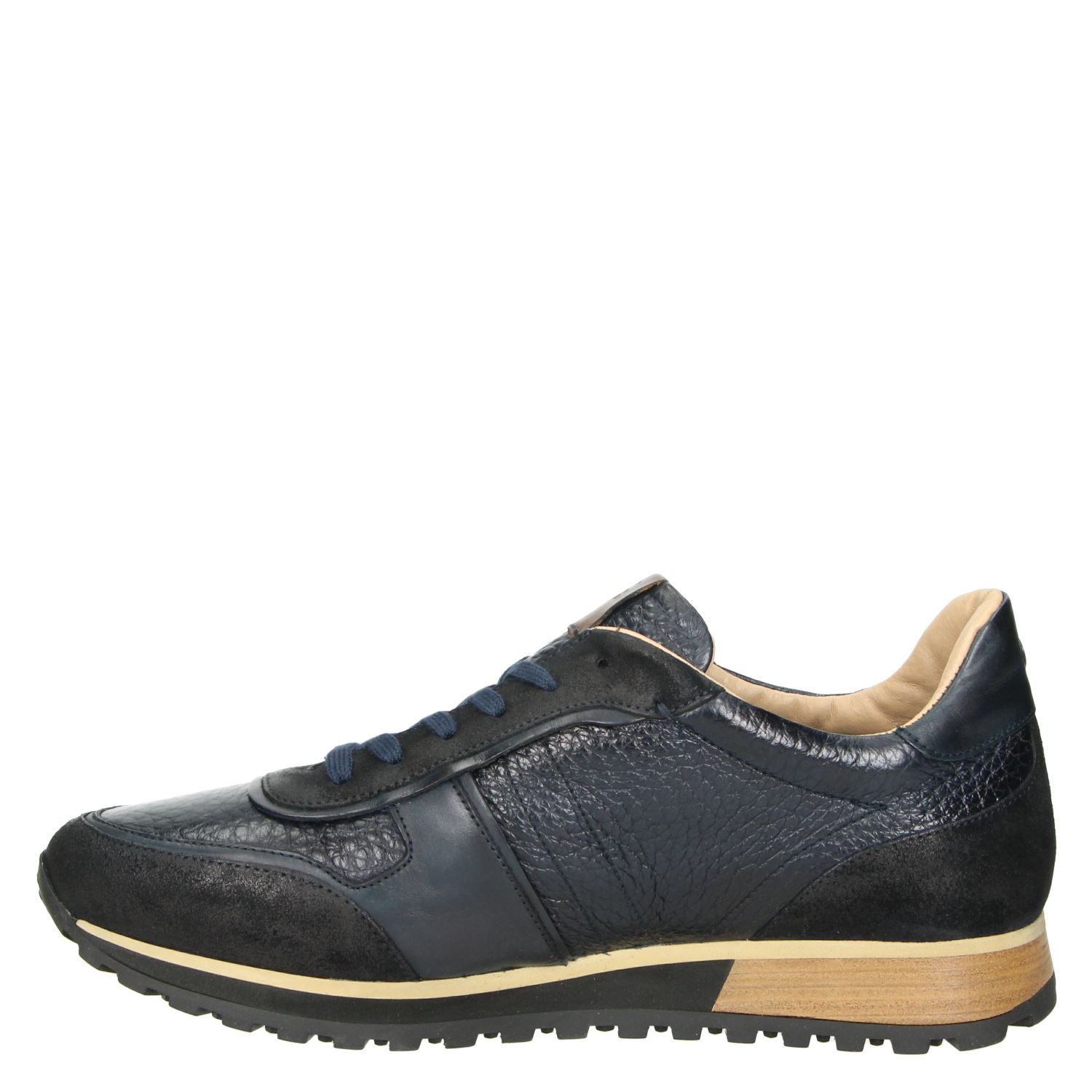 Giorgio - Lage sneakers voor heren - Blauw - Nelson.nl