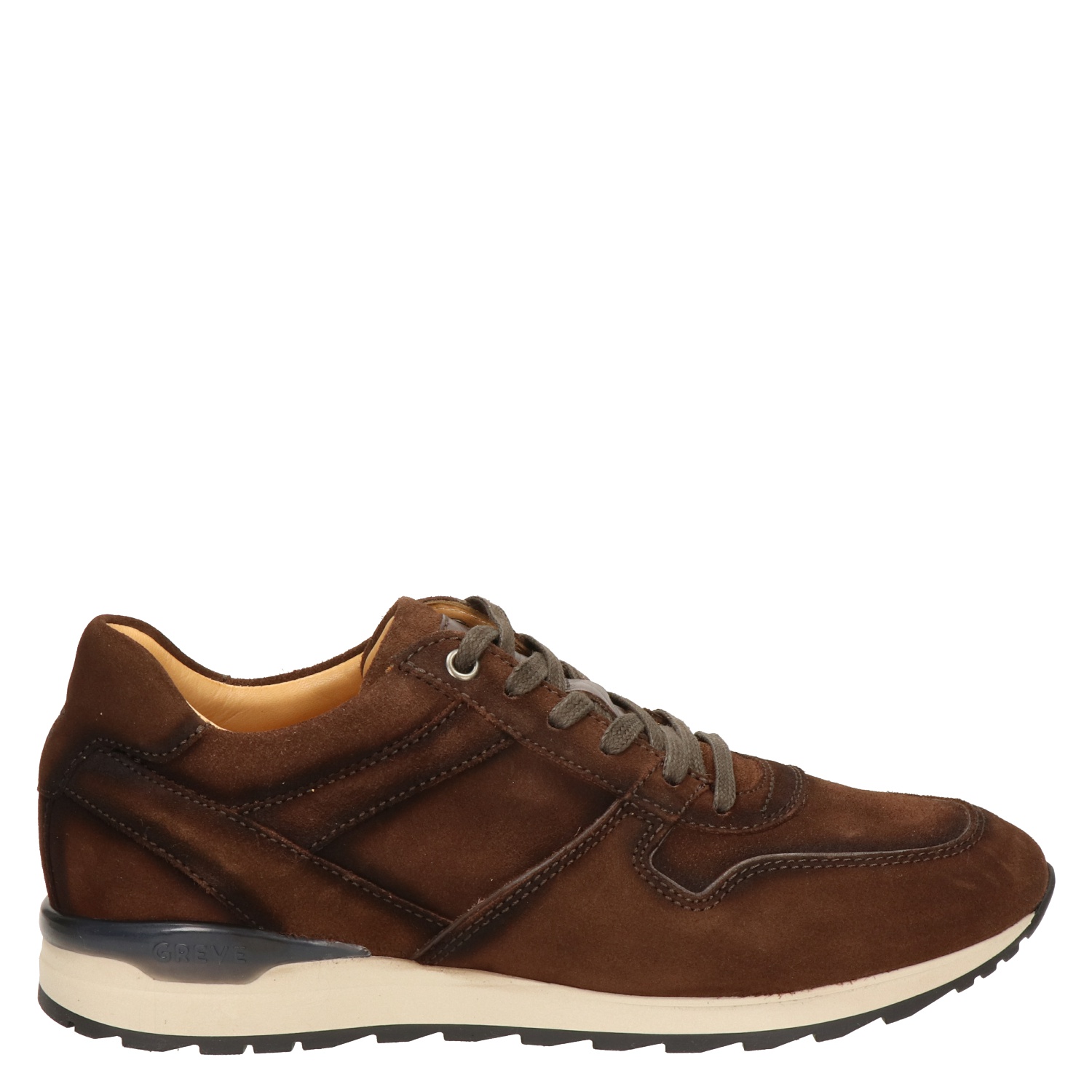 Greve Ryan - Lage sneakers voor heren - Bruin - Nelson.nl
