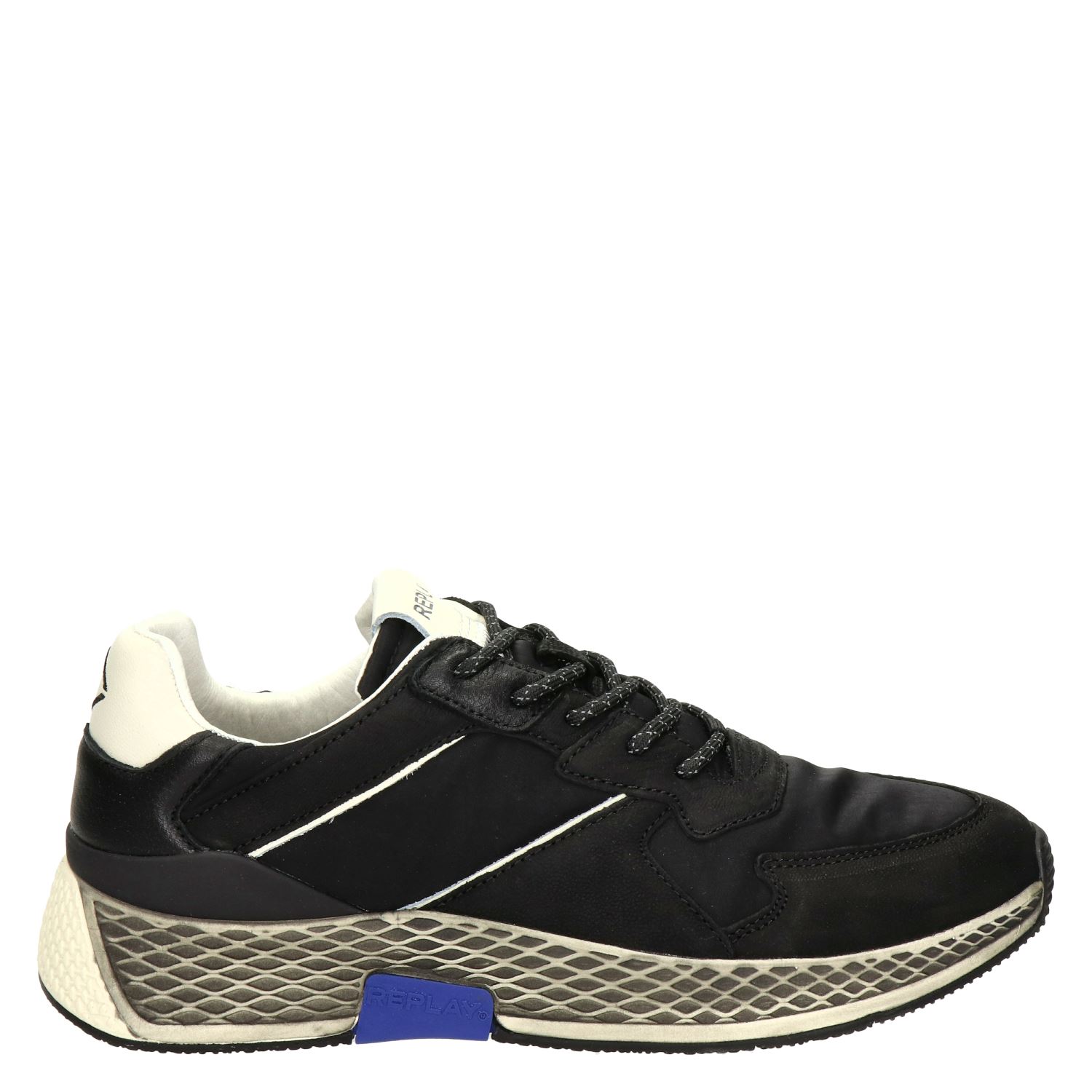 Replay Dokic - Lage sneakers voor heren - Zwart - Nelson.nl