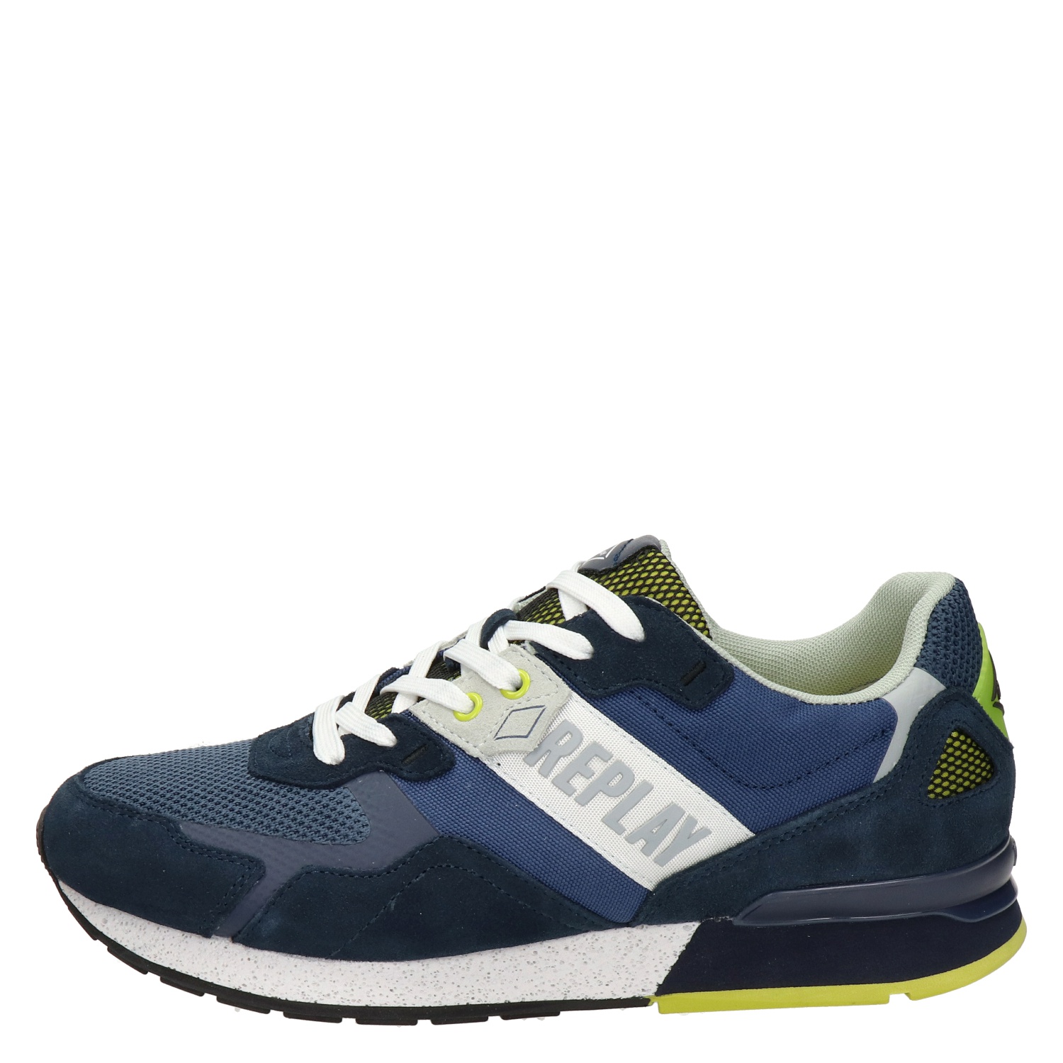 Replay Adrien - Lage sneakers voor heren - Blauw - Nelson.nl