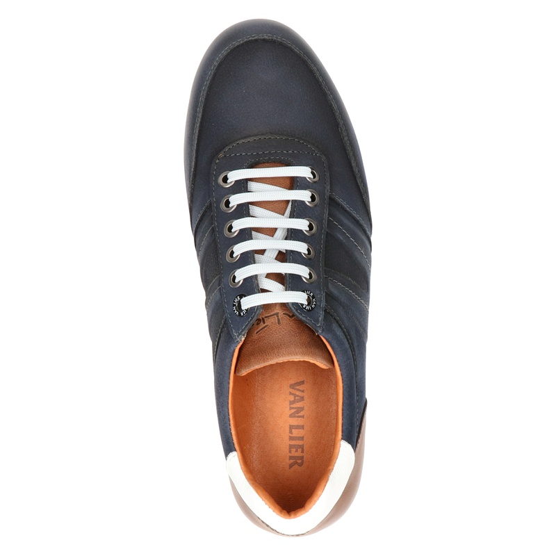 Van Lier Anzano - Lage sneakers voor heren - Blauw - Nelson.nl