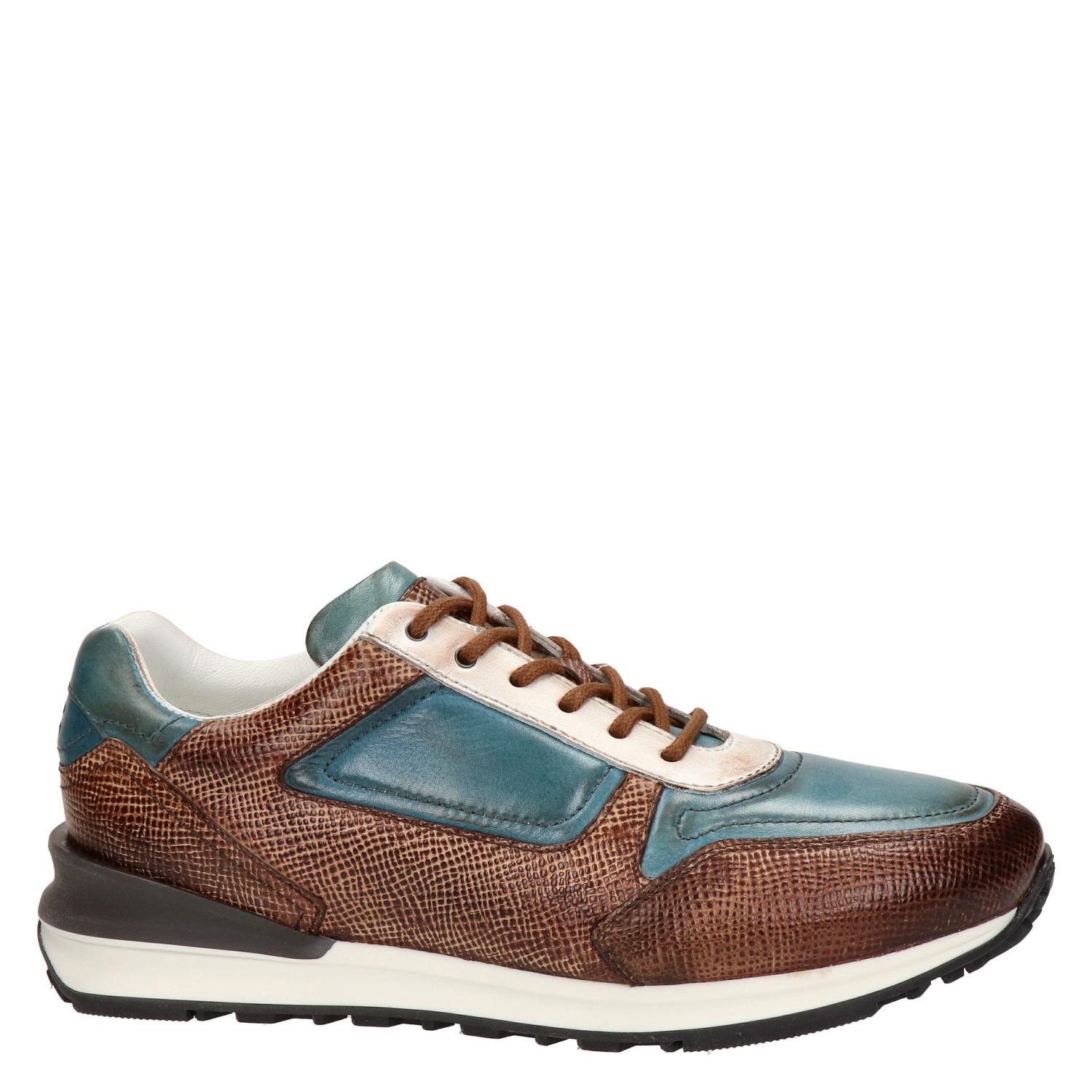 Greve - Lage sneakers voor heren - Cognac - Nelson.nl