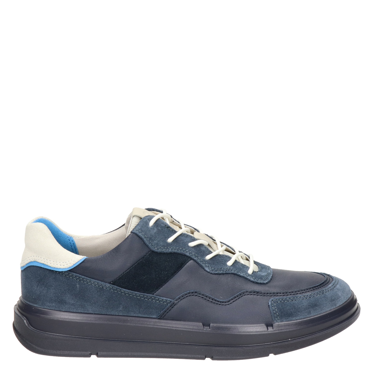 Ecco Soft X - Lage sneakers voor heren - Blauw - Nelson.nl