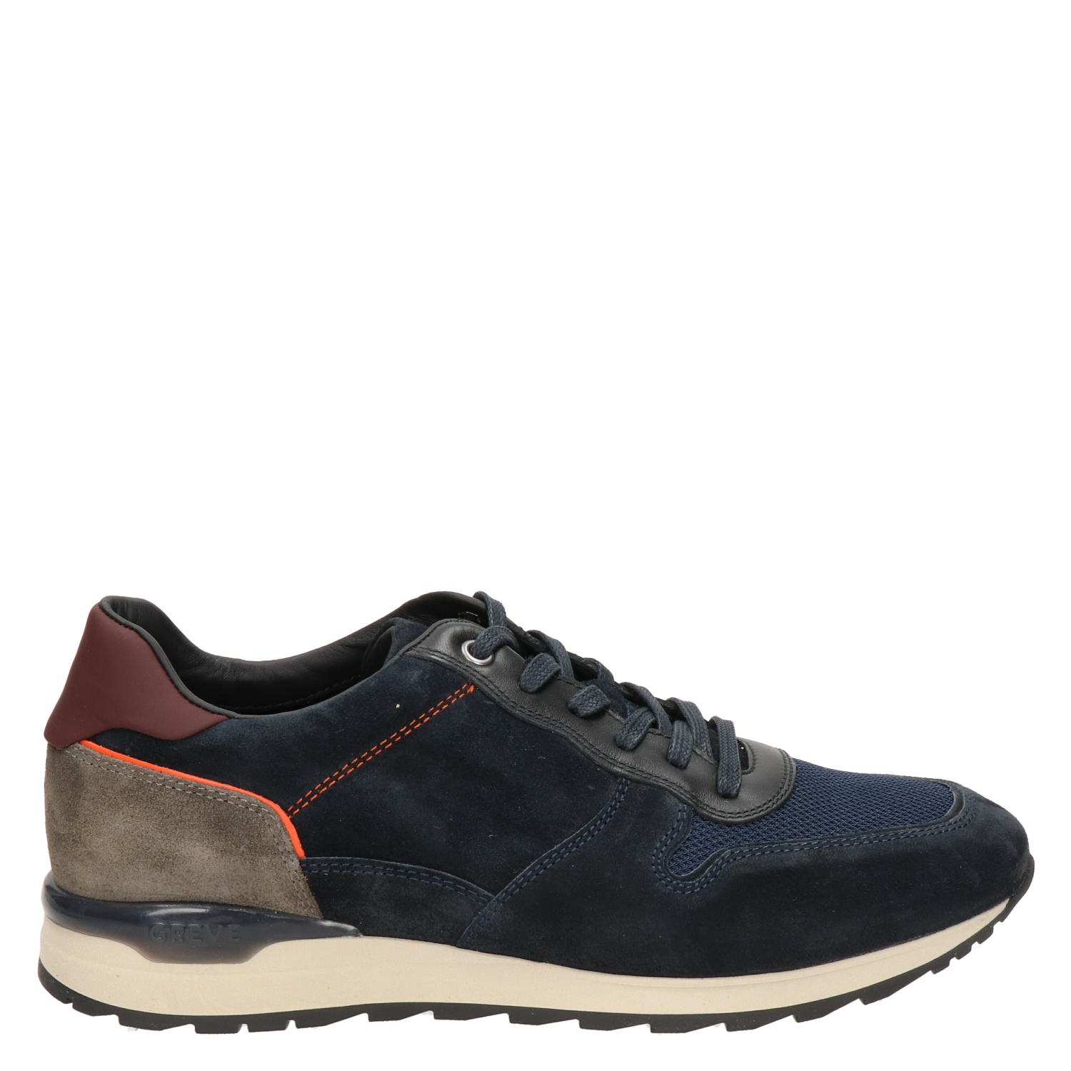 Greve - Lage sneakers voor heren - Blauw - Nelson.nl