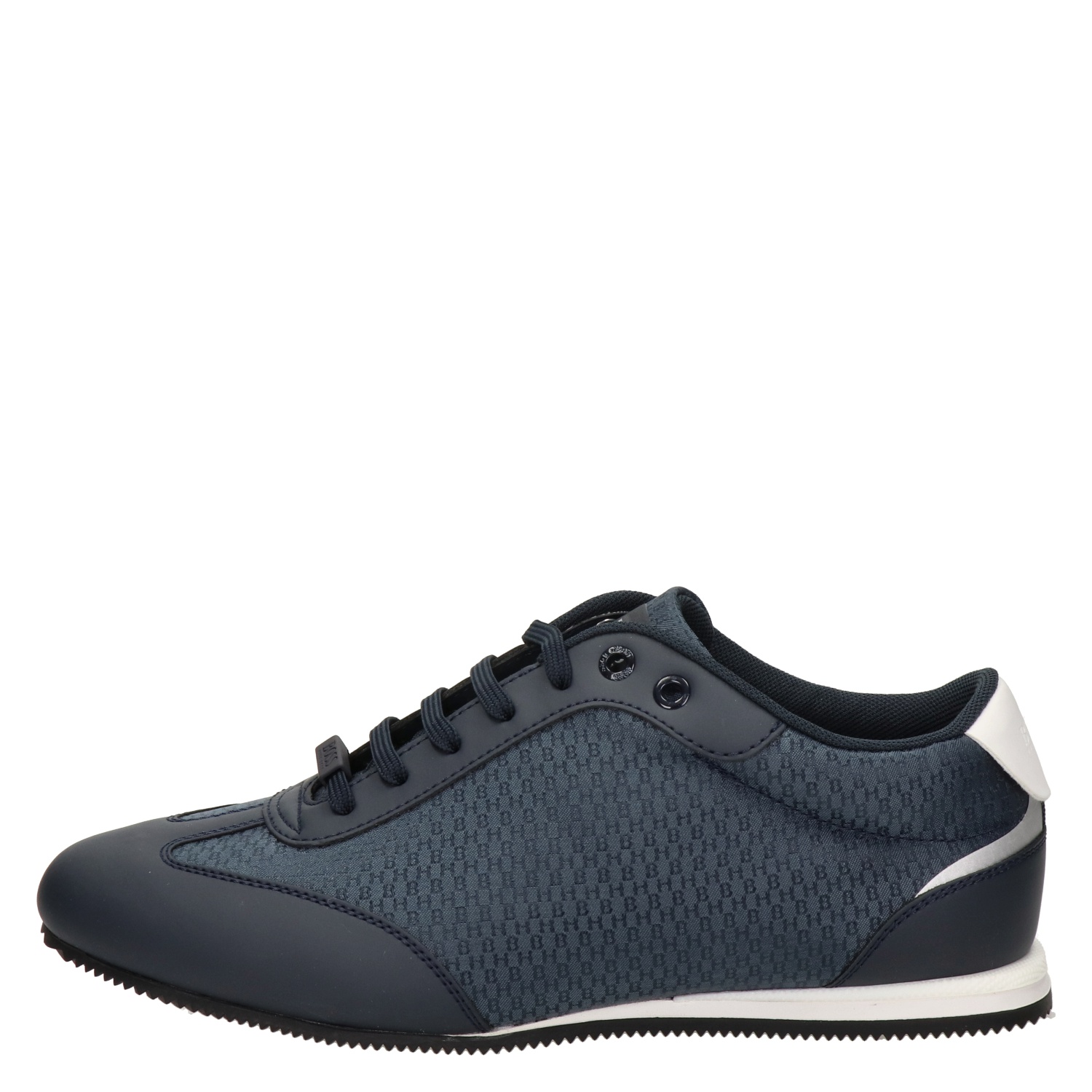 Mens Navy Boss Saturn Nubuck Sneaker | Soletrader
