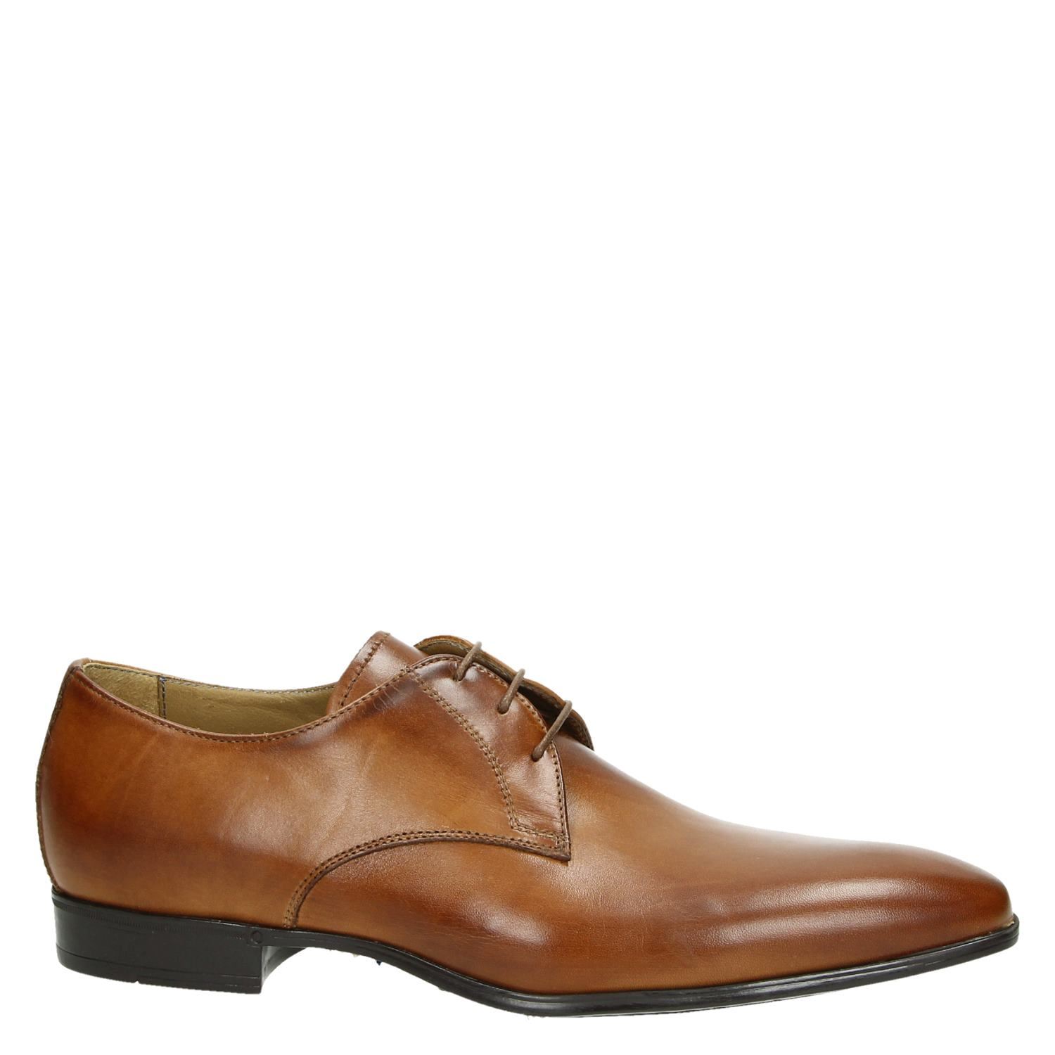 Giorgio - Lage nette schoenen voor heren - Cognac - Shoemixx.nl