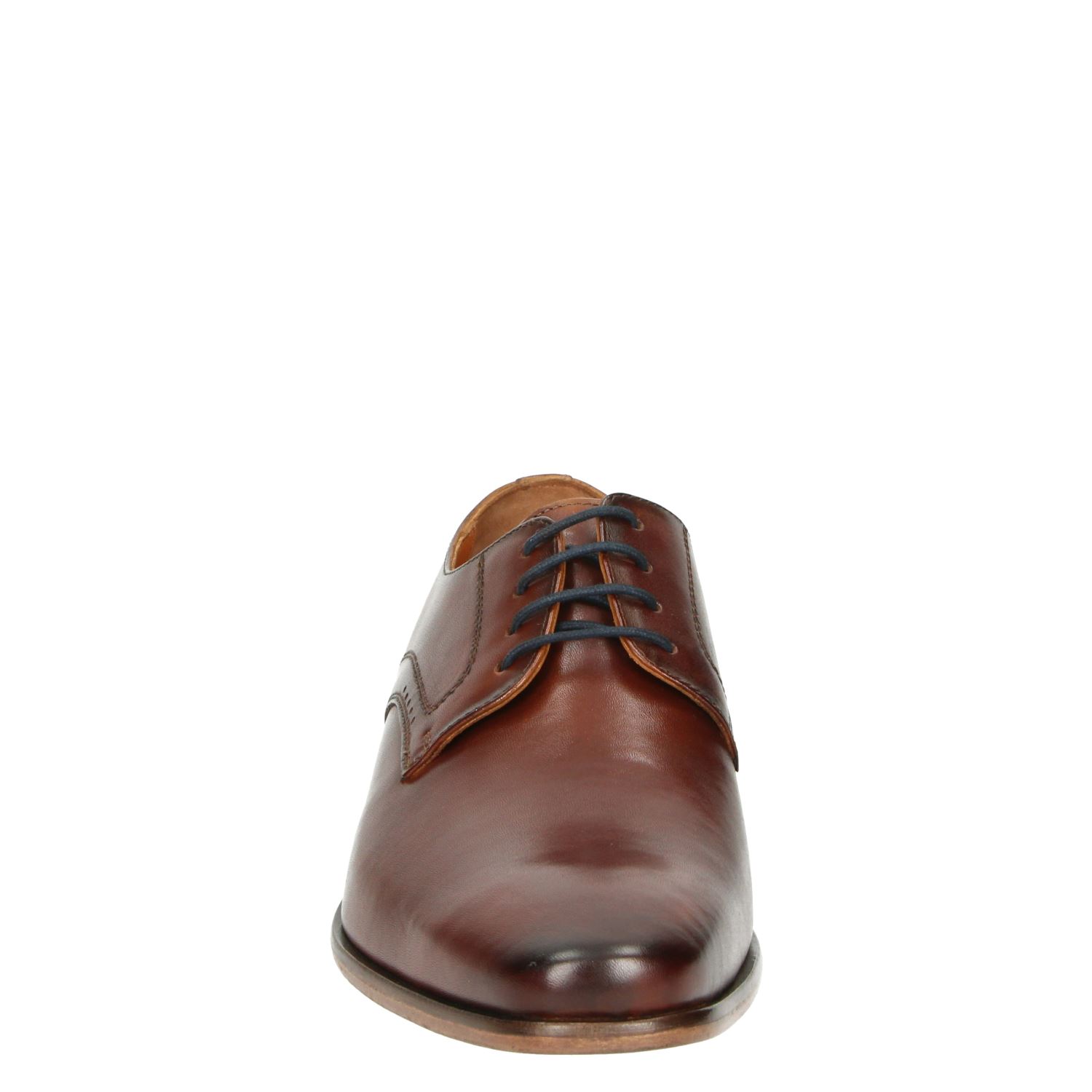 Van Lier - Lage nette schoenen voor heren - Cognac - Shoemixx.nl