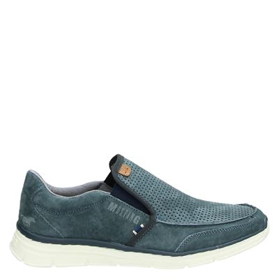 Mustang Mocassins Loafers Blauw mustang kopen in de aanbieding