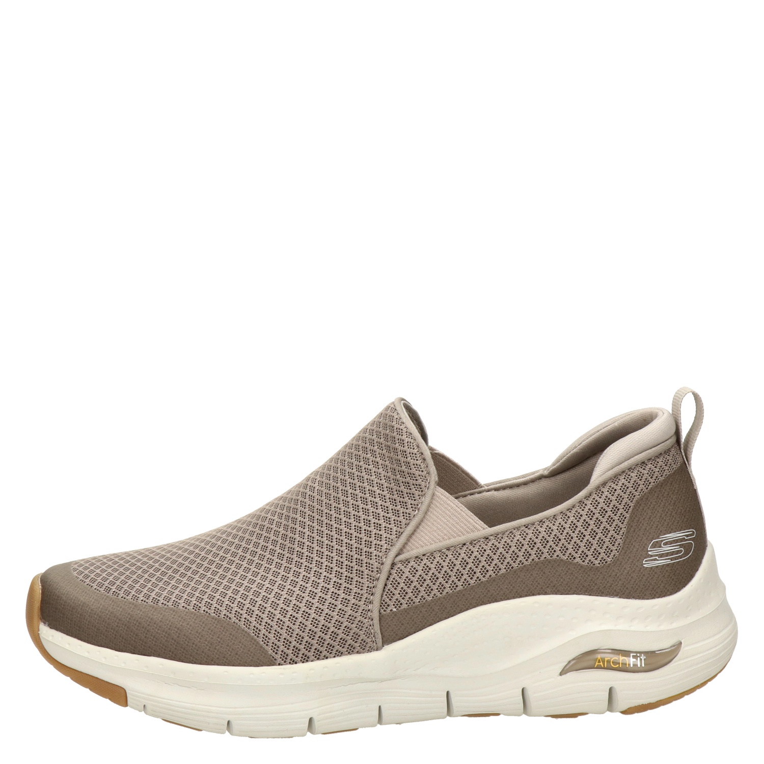 Skechers Arch Fit Banlin - Instapschoenen voor heren - Beige - Nelson.nl