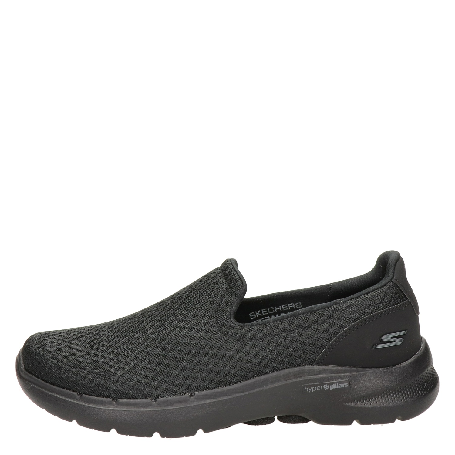 Skechers Go Walk 6 - Instapschoenen voor heren - Zwart - Nelson.nl