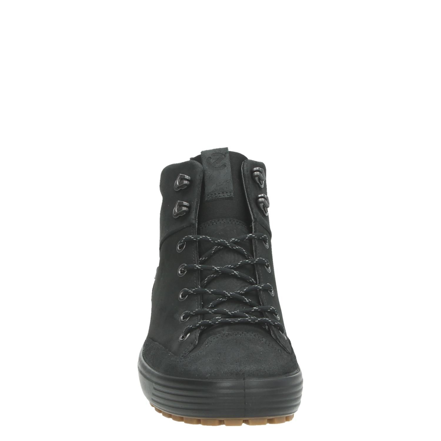 Ecco Soft 7 Tred - Veterboots voor heren - Zwart - Shoemixx.nl