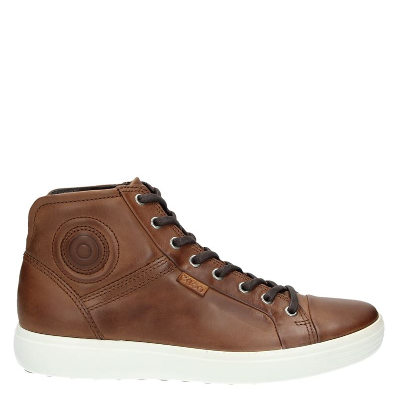 Ecco Soft 7 Veterboots Cognac ecco kopen in de aanbieding