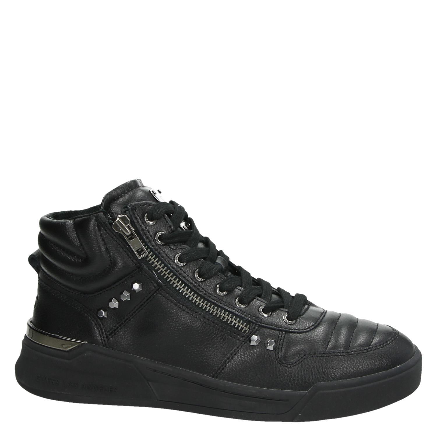 Guess Knight Mid - Hoge sneakers voor heren - Zwart - Shoemixx.nl