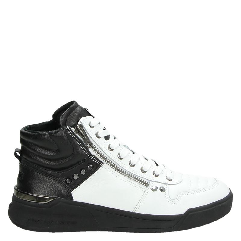 Guess Knight Mid Hoge Sneakers Wit guess kopen in de aanbieding