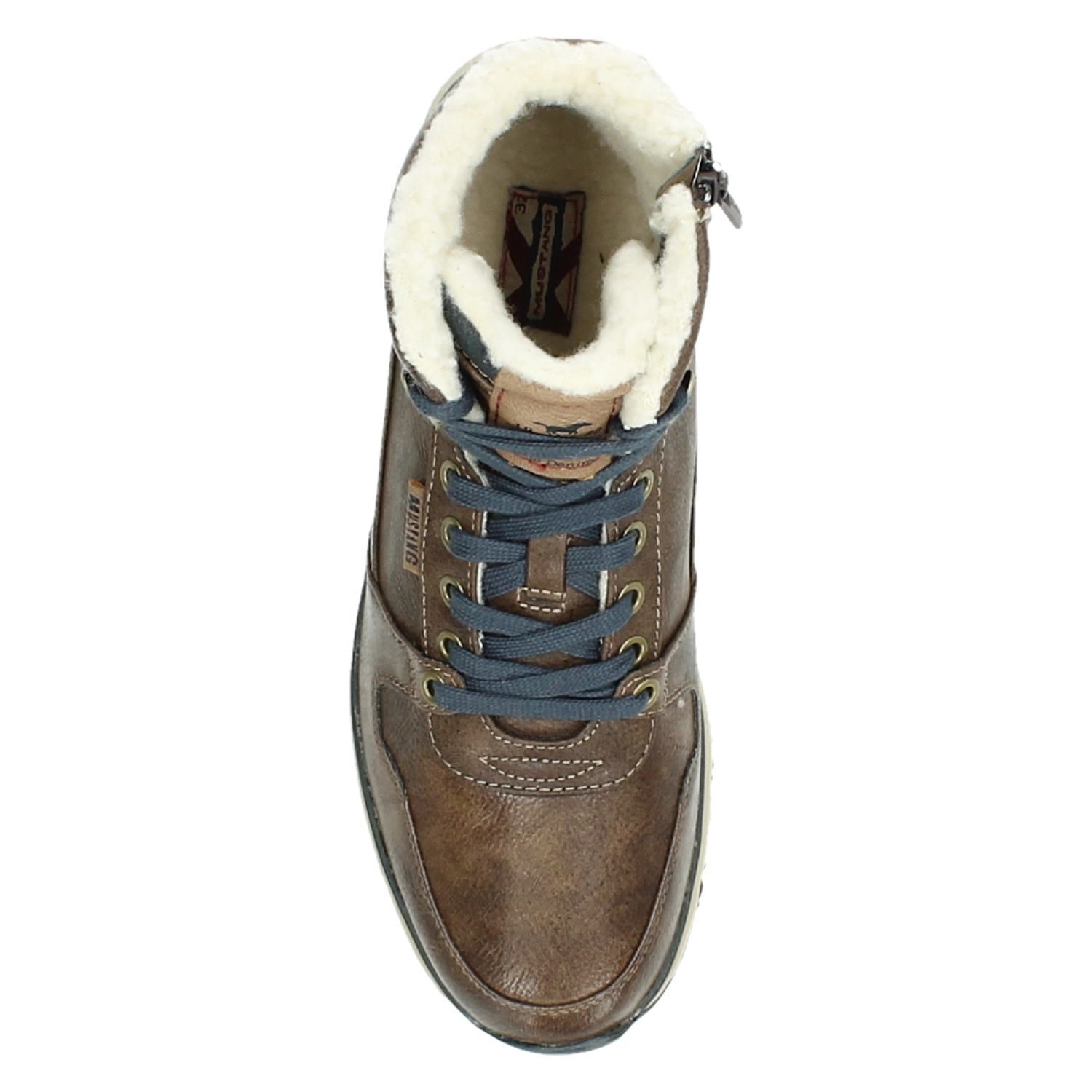 Mustang Heren Hoge Sneakers Bruin