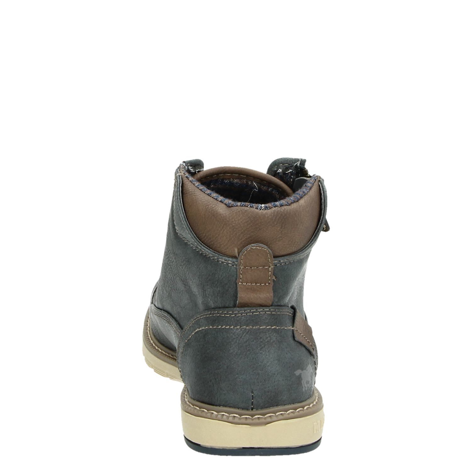Mustang - Veterboots voor heren - Grijs - Shoemixx.nl