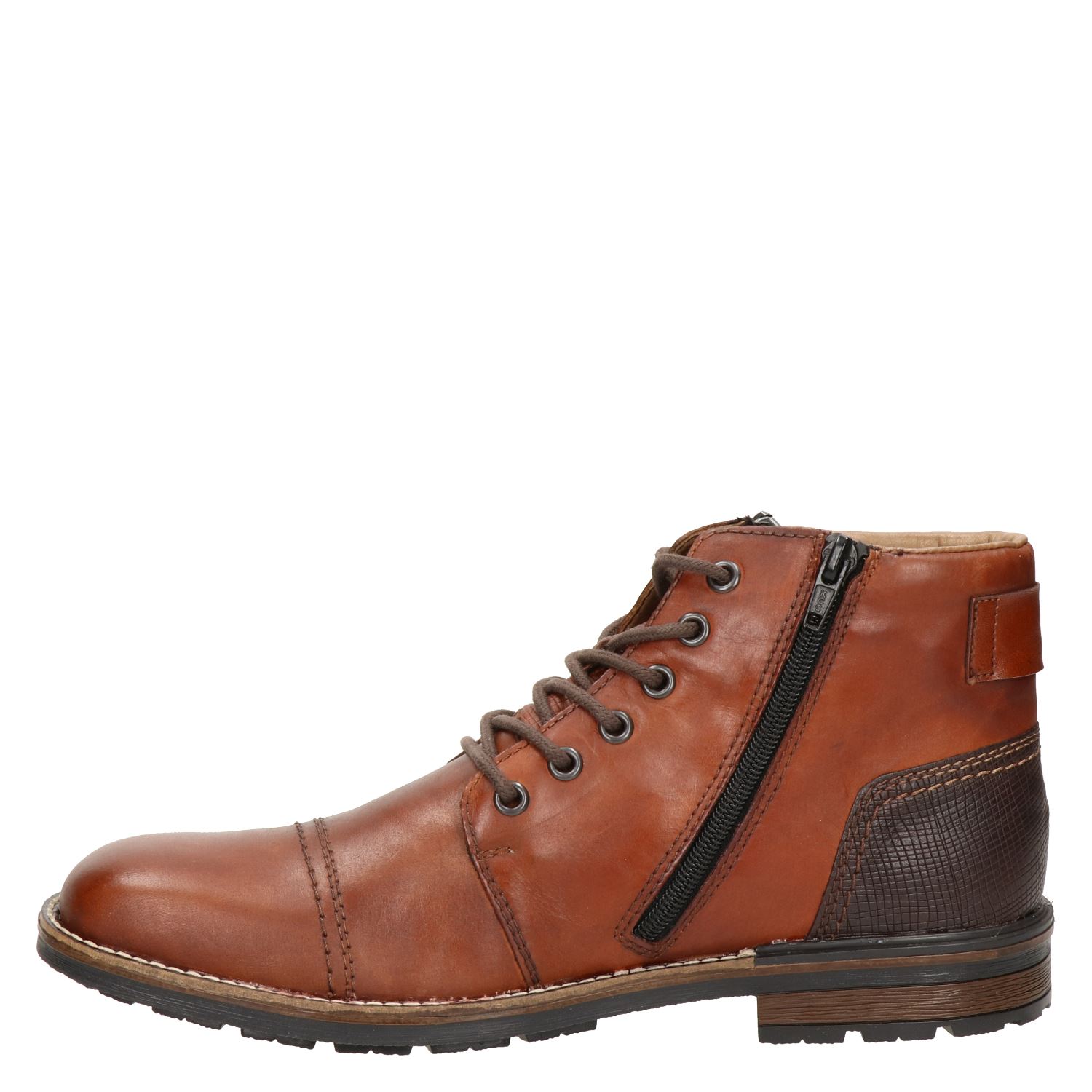 Rieker - Veterboots voor heren - Cognac - Nelson.nl