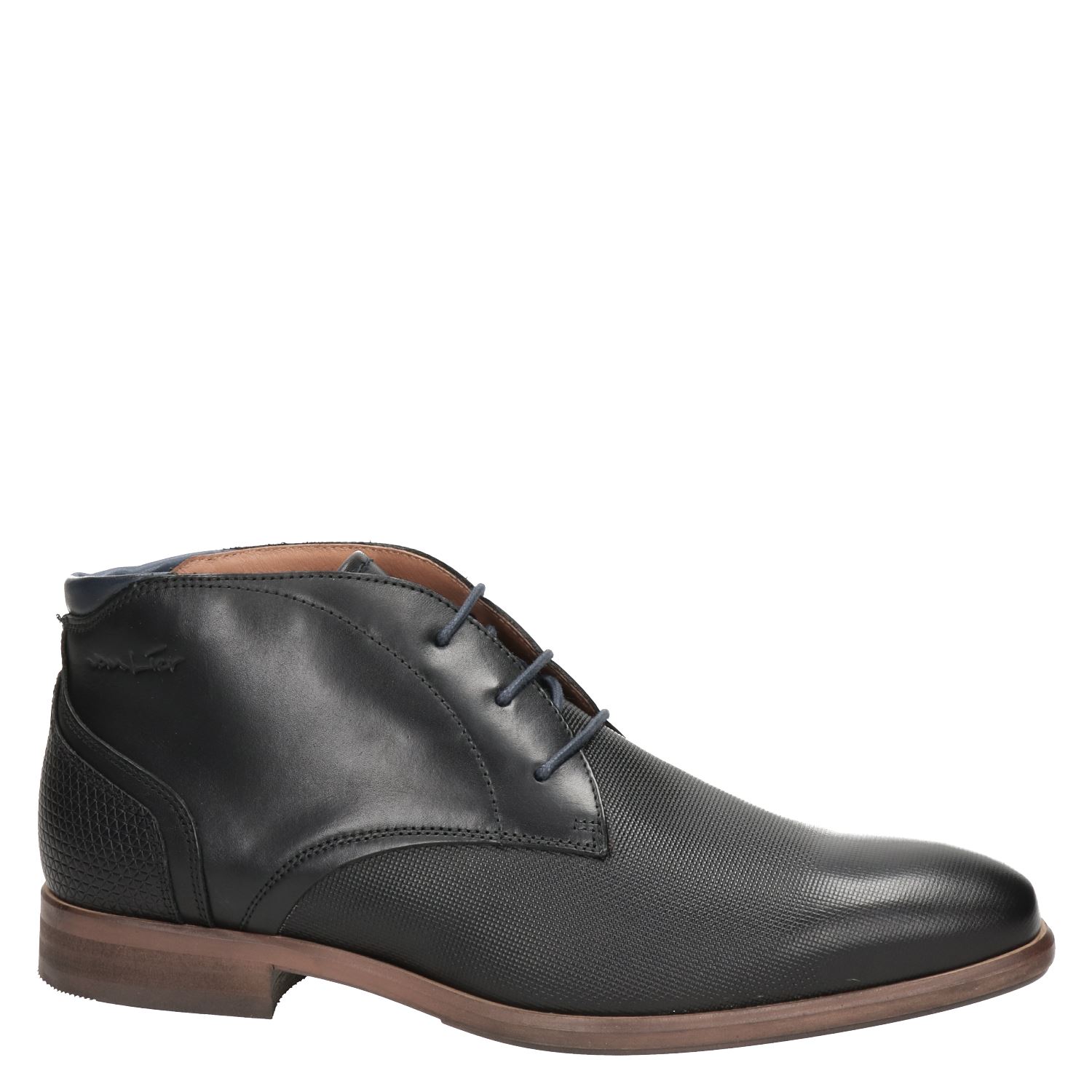 Rhodes half hoge veterschoen in cognac leer | Van Lier