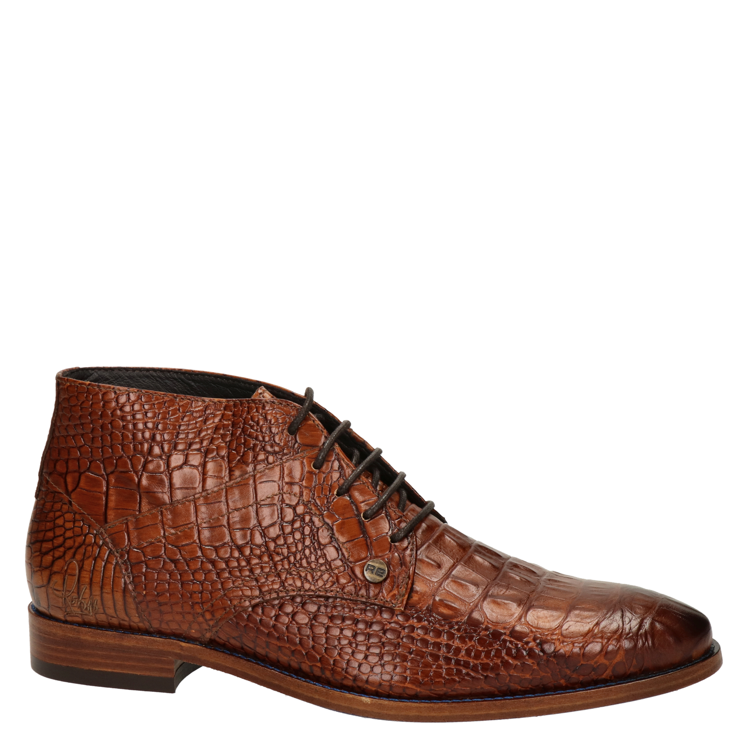 Rehab Barry Croc - Hoge nette schoenen voor heren - Cognac - Nelson.nl