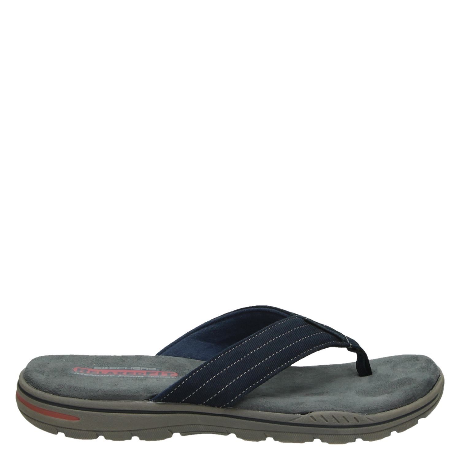 Skechers heren slippers blauw