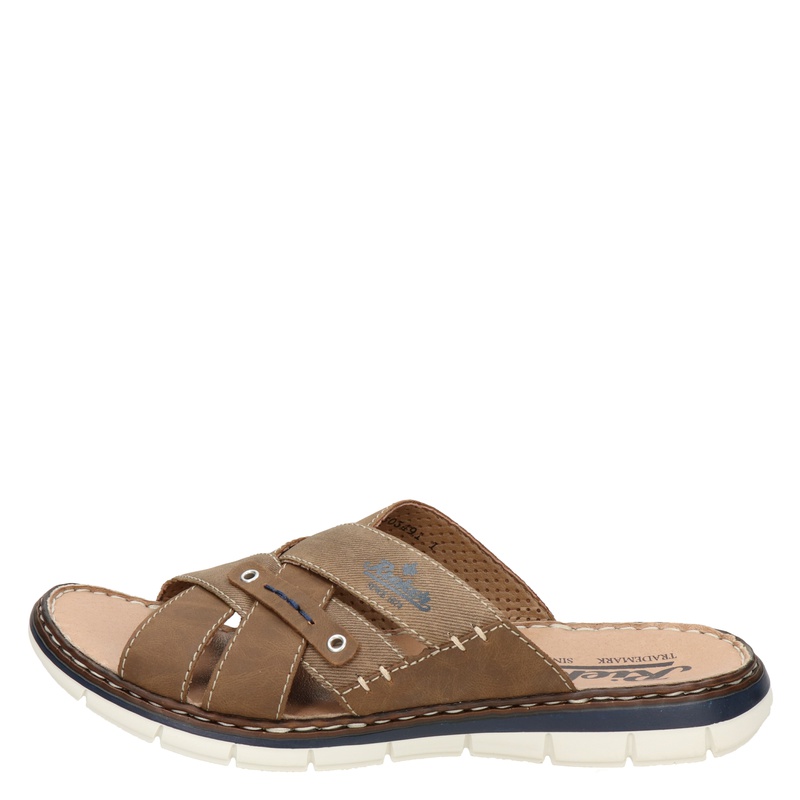 Rieker - Slippers voor heren - Blauw - Shoemixx.nl