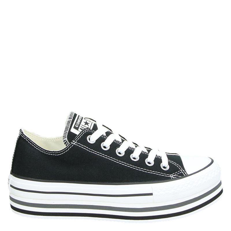 Converse Platform Lage Sneakers Zwart converse kopen in de aanbieding