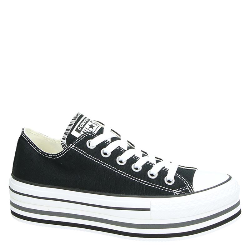 Converse Platform Lage sneakers voor dames Zwart Nelson.nl