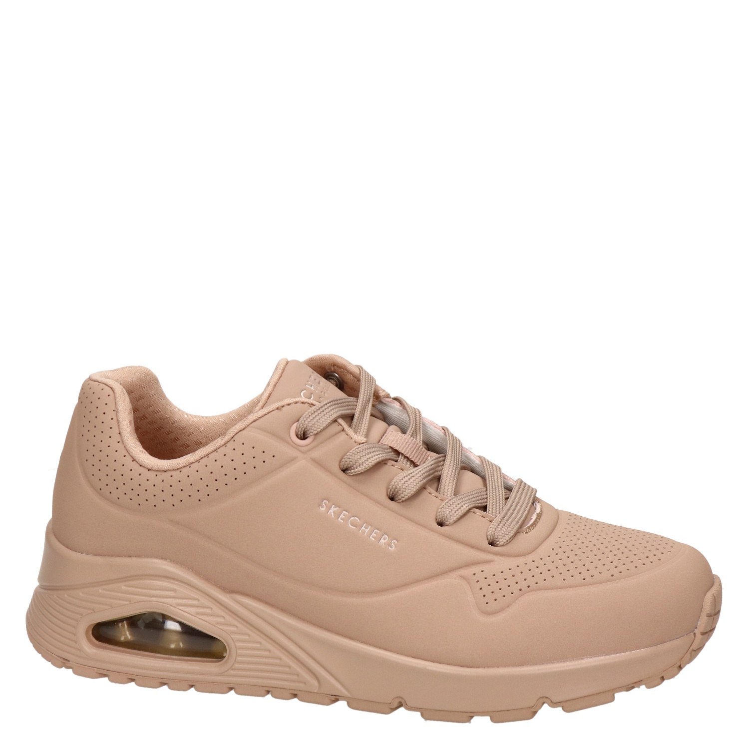 Skechers Street Uno - Lage sneakers voor dames - Beige - Nelson.nl