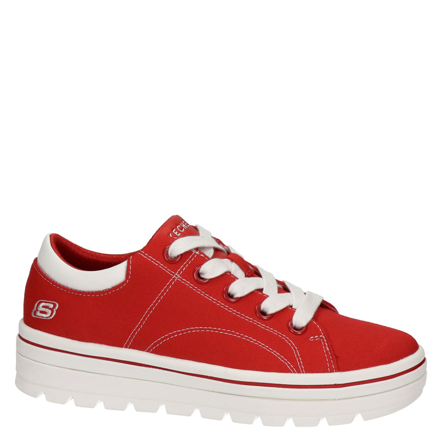 Skechers Heritage - Lage sneakers voor dames - Rood - Nelson.nl