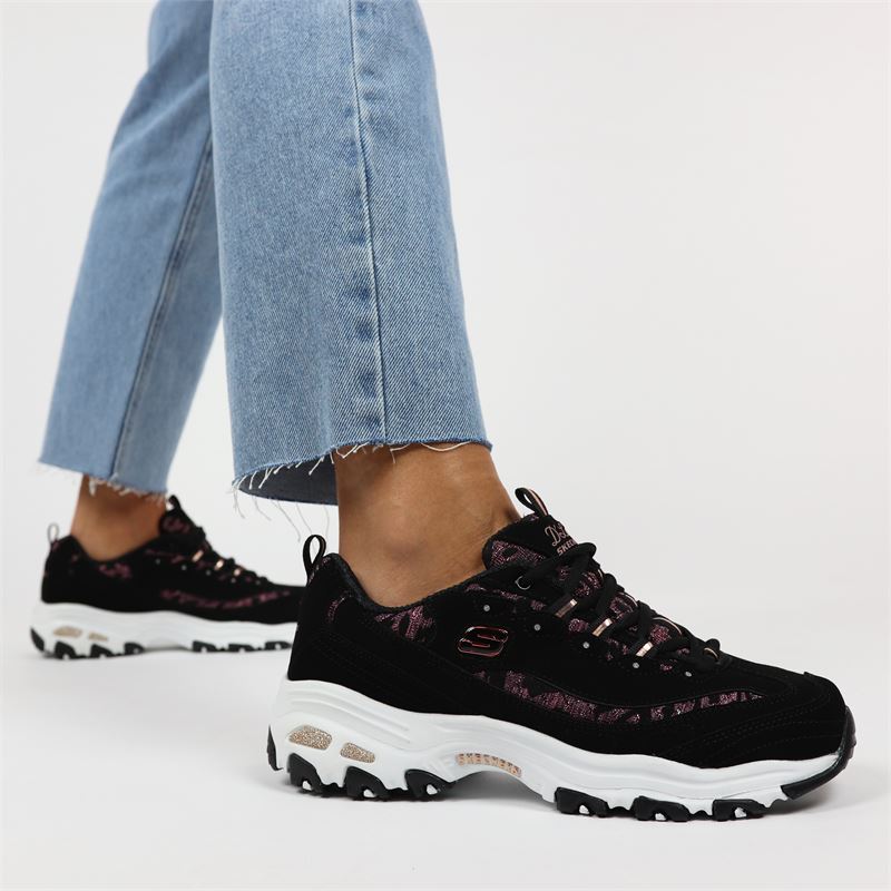 Skechers D'Lites - Dad Sneakers - Zwart