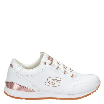 Skechers - Lage sneakers voor dames - Wit - Nelson.nl