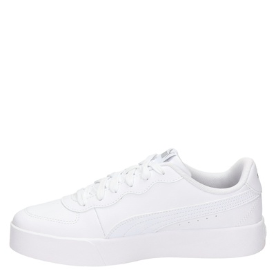 puma plain white sneakers