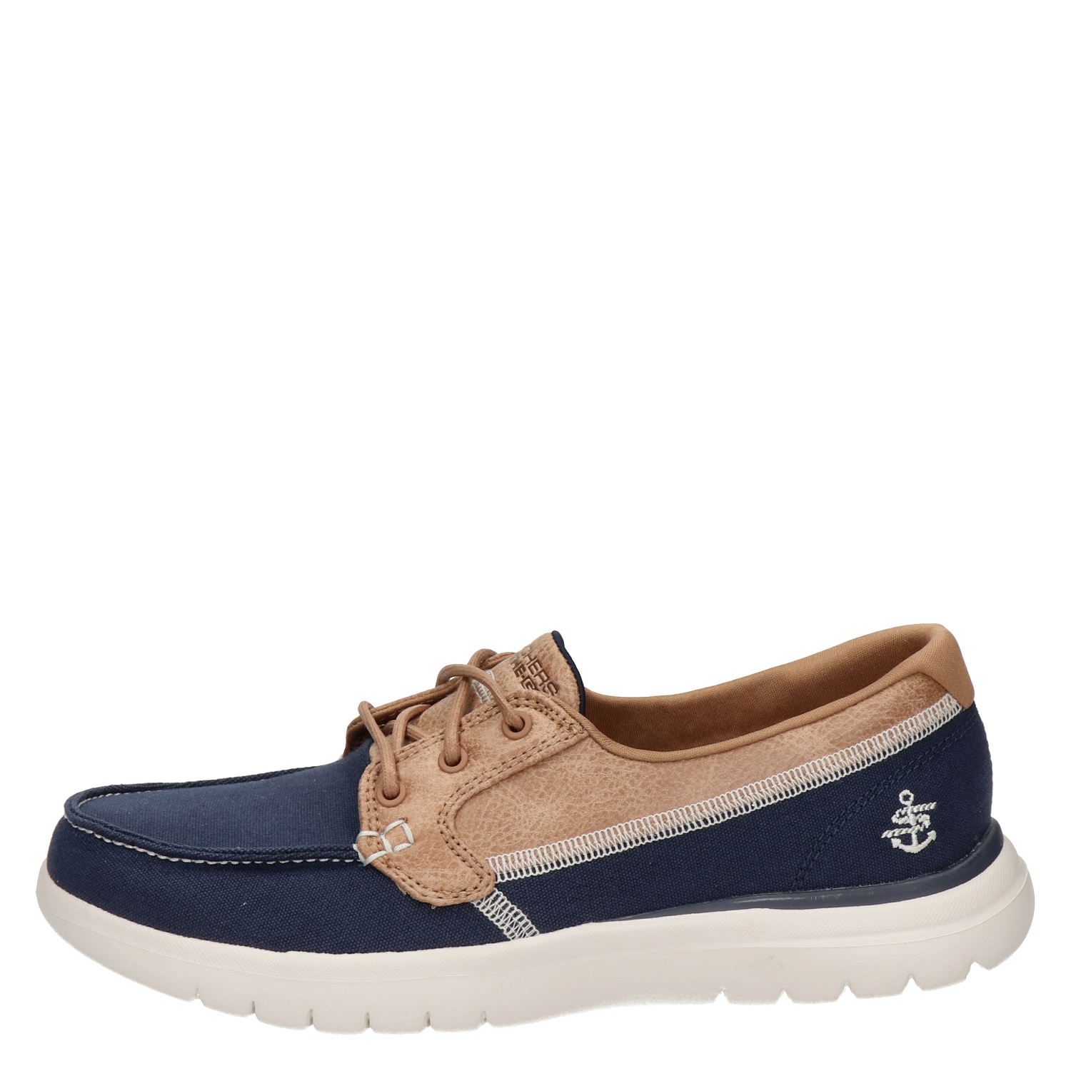 Skechers - Veterschoenen voor dames - Blauw - Nelson.nl