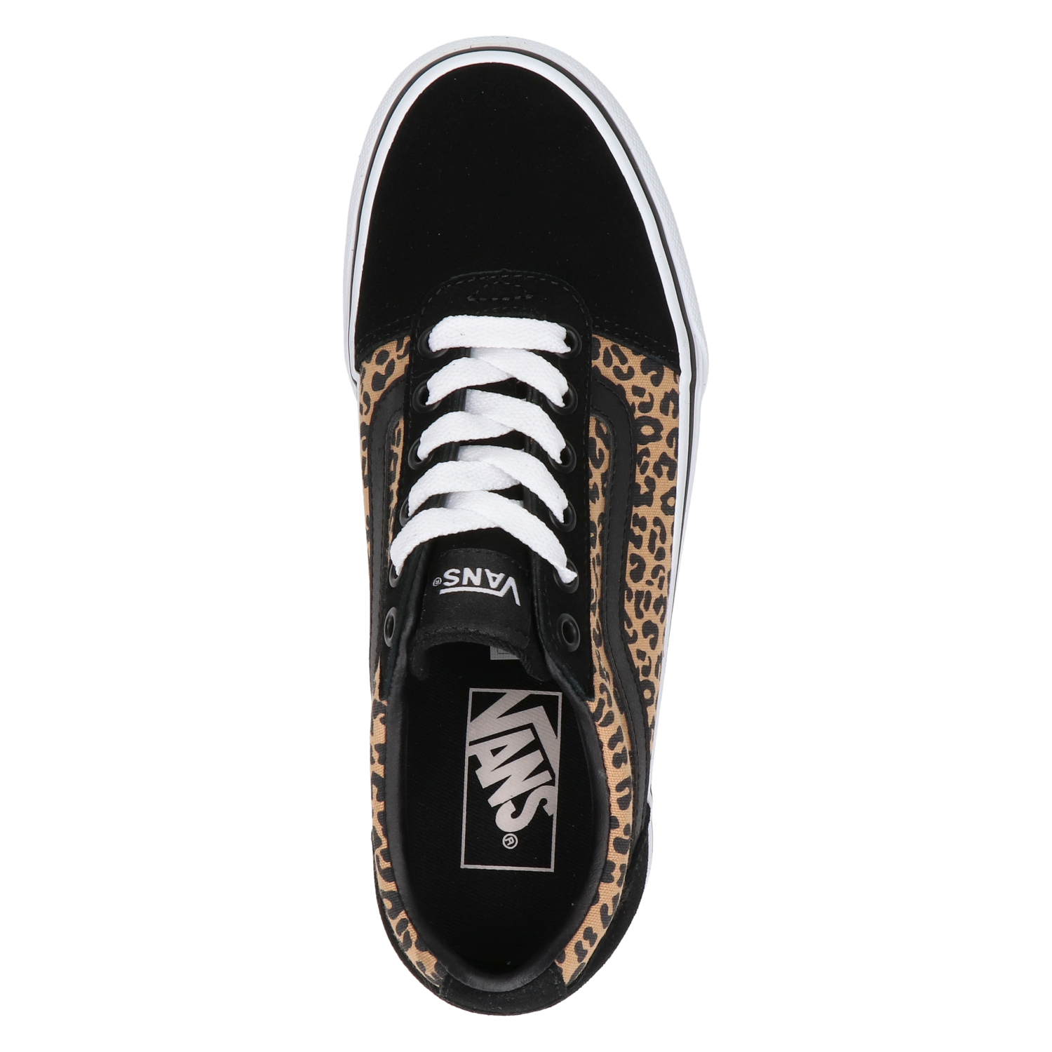 Vans Ward Cheetah - Lage sneakers voor dames - Zwart - Shoemixx.nl