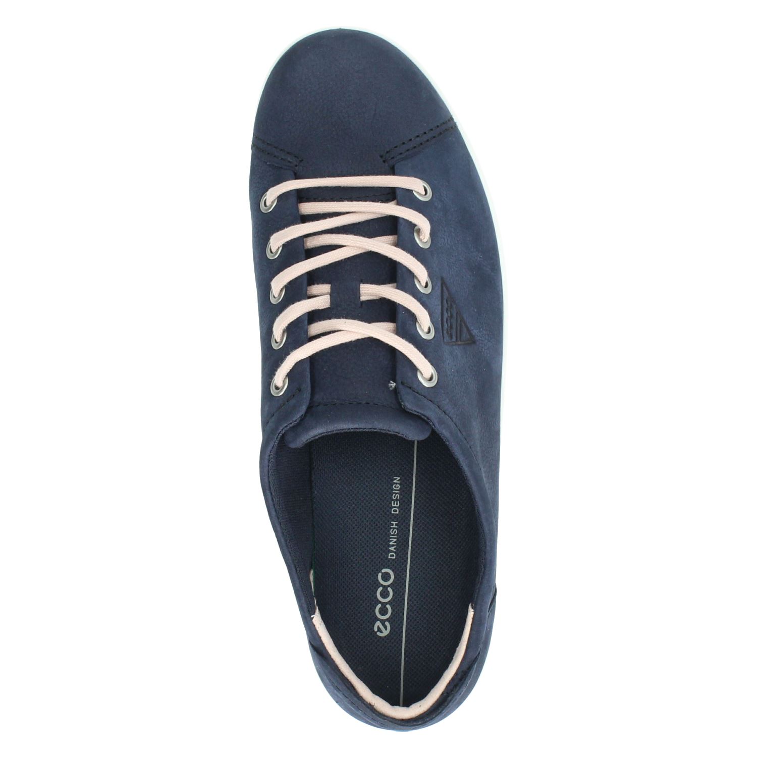 Ecco Soft 2.0 - Veterschoenen voor dames - Blauw - Nelson.nl