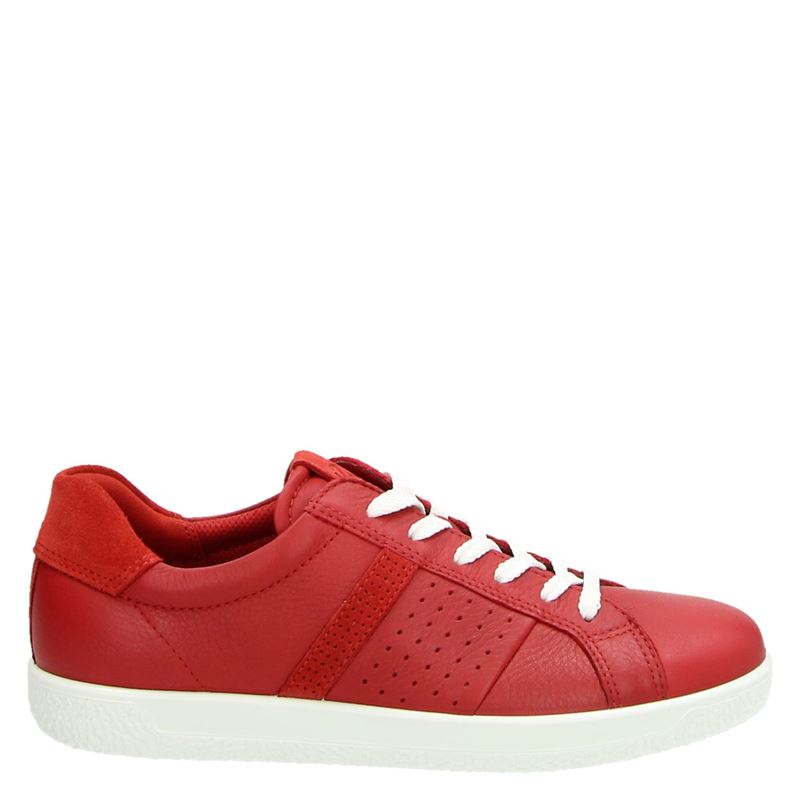 Ecco Soft 1 Lage Sneakers Rood ecco kopen in de aanbieding