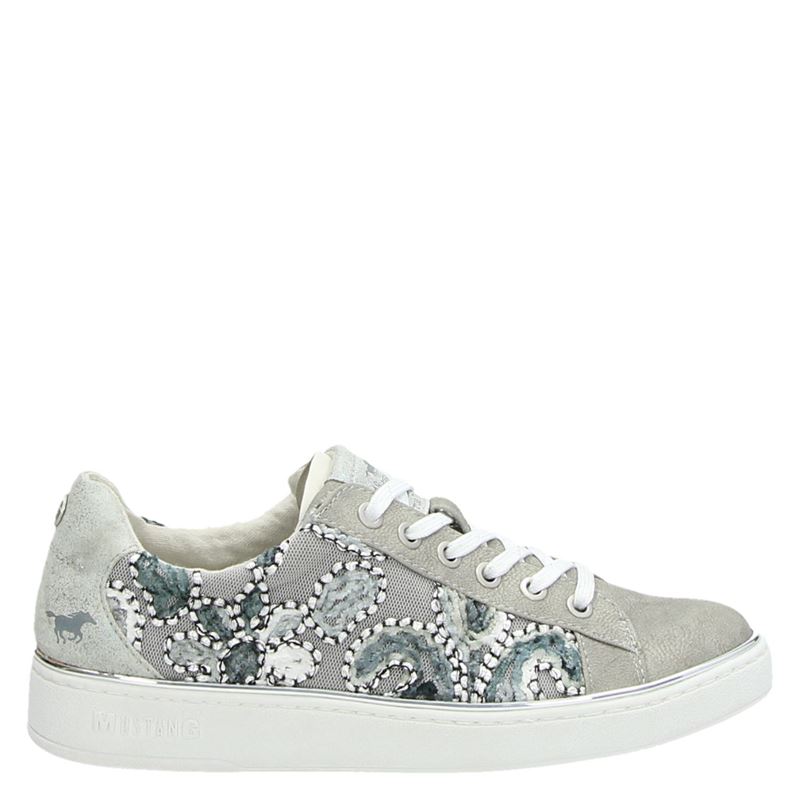 Mustang Lage Sneakers Grijs mustang kopen in de aanbieding