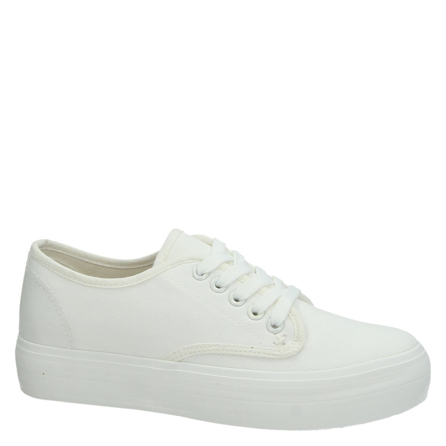Dolcis - Lage sneakers voor dames - Wit - Nelson.nl