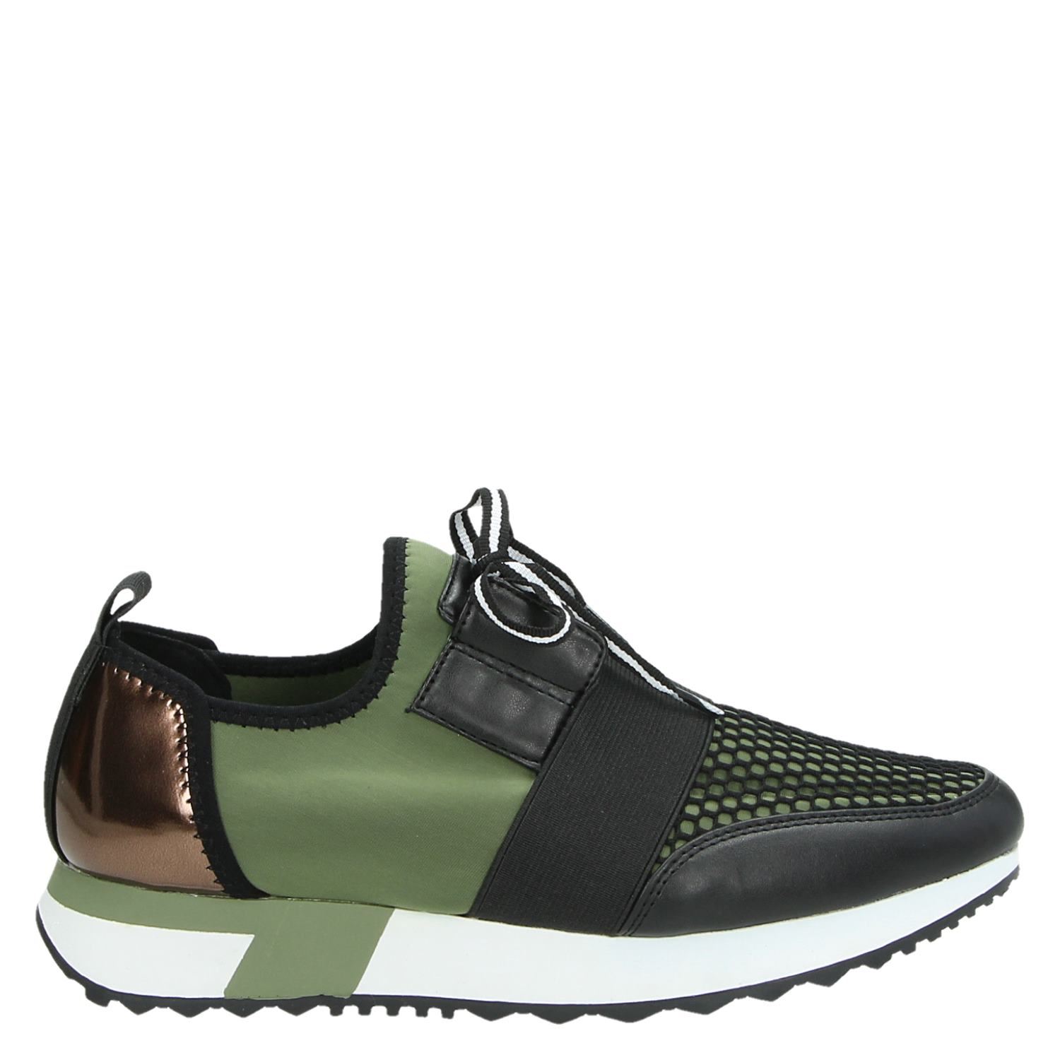 Steve Madden Antics - Lage sneakers voor dames - Groen - Shoemixx.nl