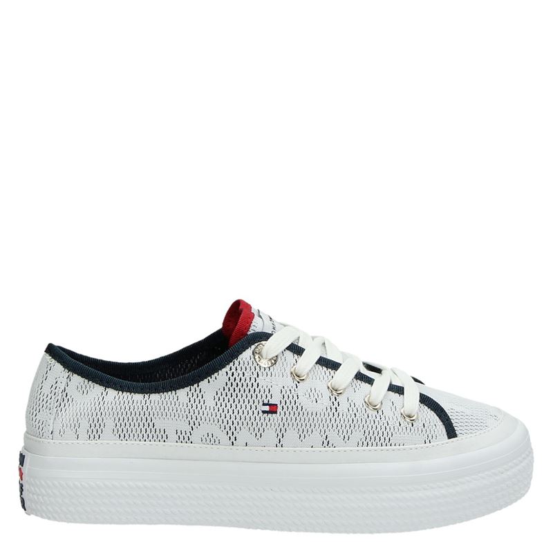 Tommy Hilfiger Sport Jacquard Flatform Lage Sneakers Wit tommy hilfiger sport kopen in de aanbieding