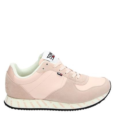 Tommy Jeans Lage Sneakers Roze tommy jeans kopen in de aanbieding