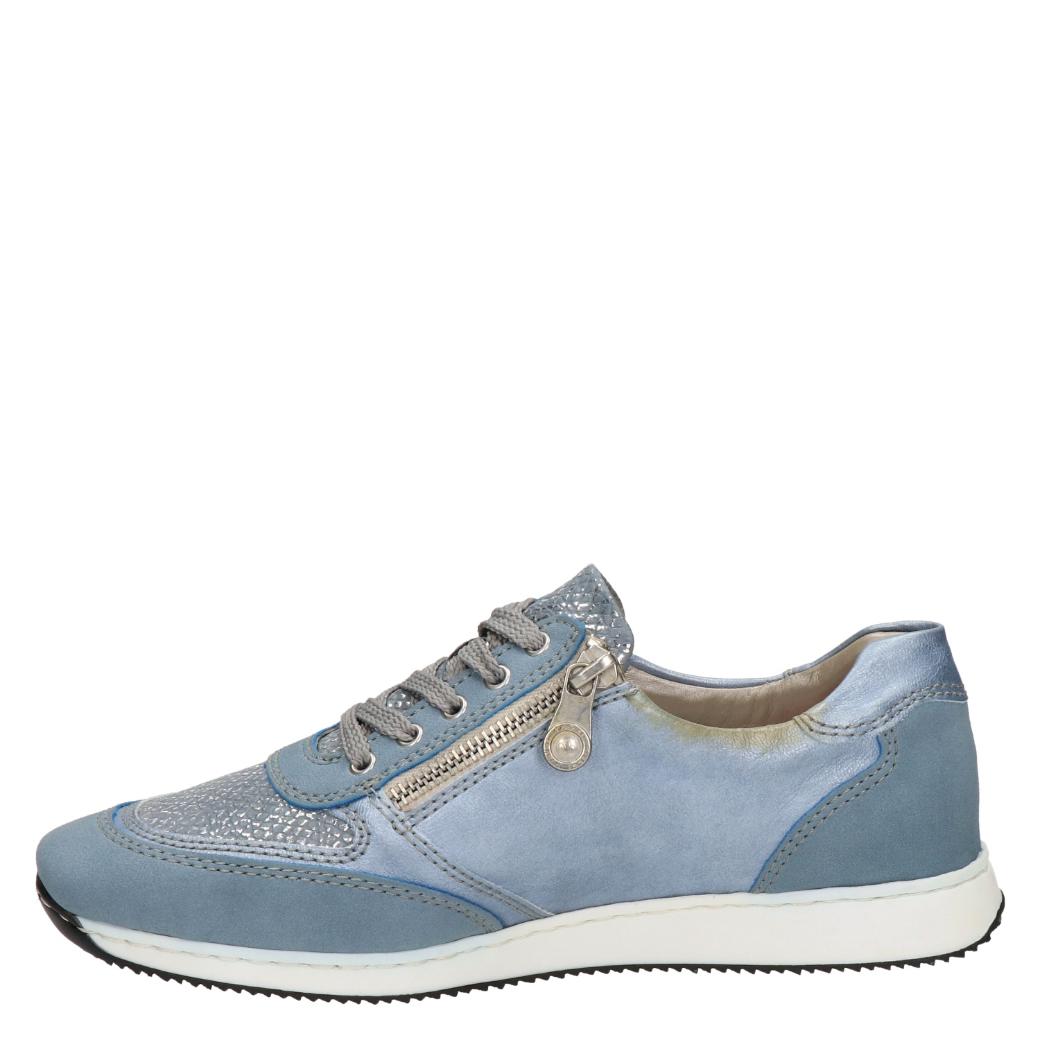 Rieker - Lage sneakers voor dames - Blauw - Nelson.nl