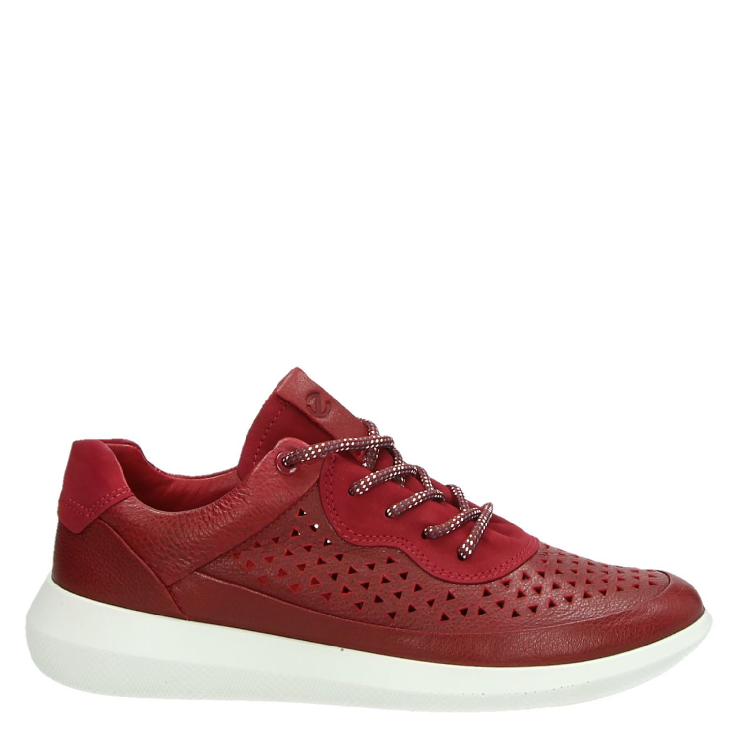 Ecco Scinapse - Lage sneakers voor dames - Rood - Nelson.nl