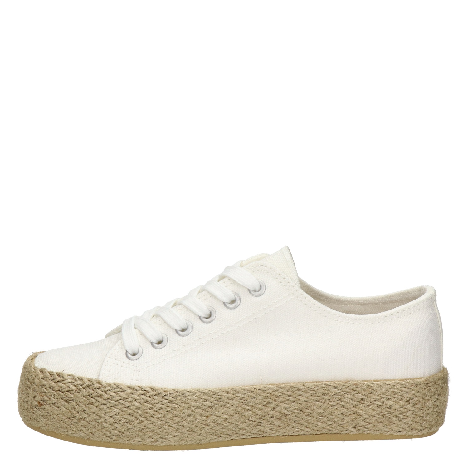Nelson - Platform sneakers voor dames - Wit - Shoemixx.nl