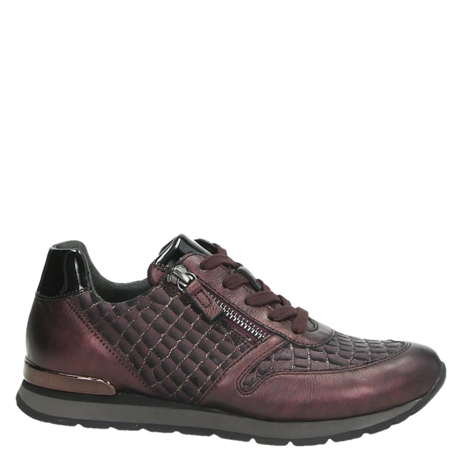 Gabor - Lage sneakers voor dames - Rood - Nelson.nl