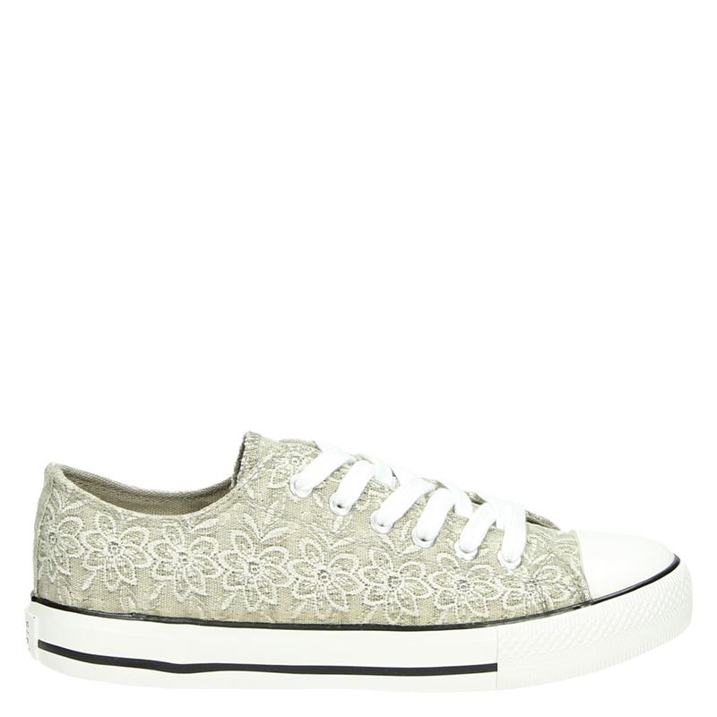 Supercracks - Lage sneakers voor dames - Groen - Shoemixx.nl