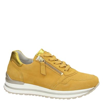 Gabor - Lage sneakers voor dames - Geel - Nelson.nl