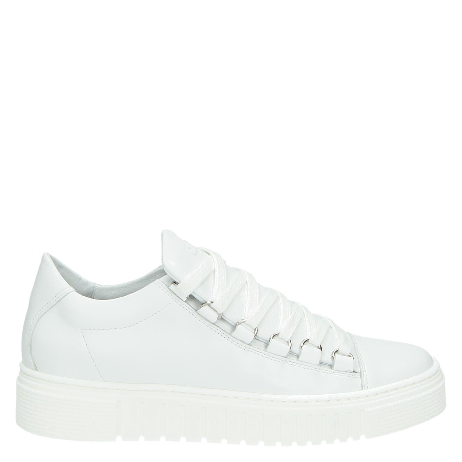 Aqa - Hoge sneakers voor dames - Wit - Shoemixx.nl